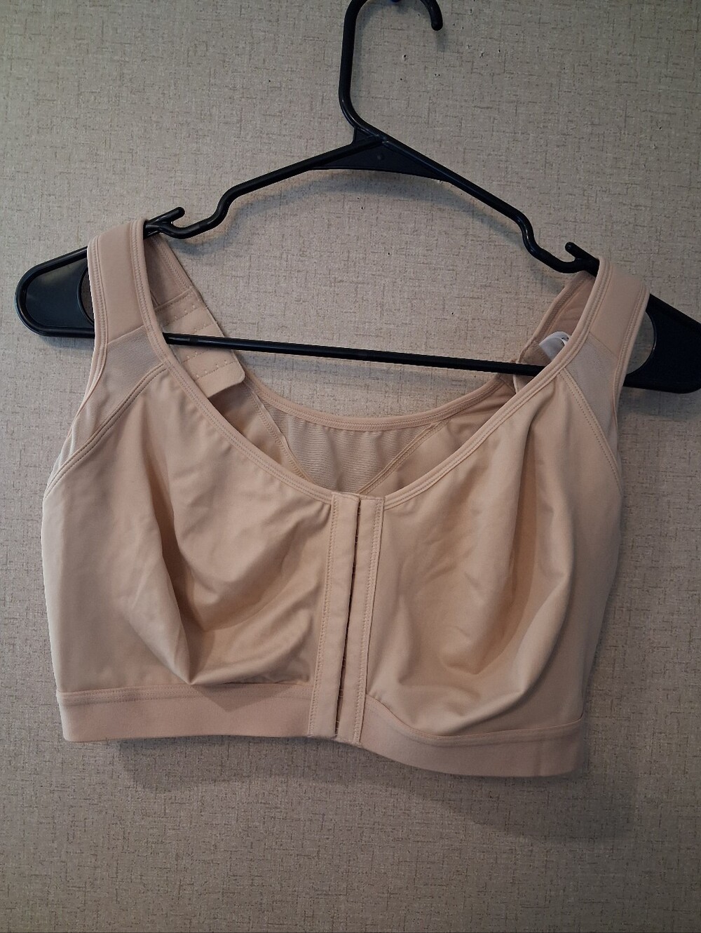 Delimira Firm Support Front-Close Wireless Comfort Bra in Beige Sz 36g